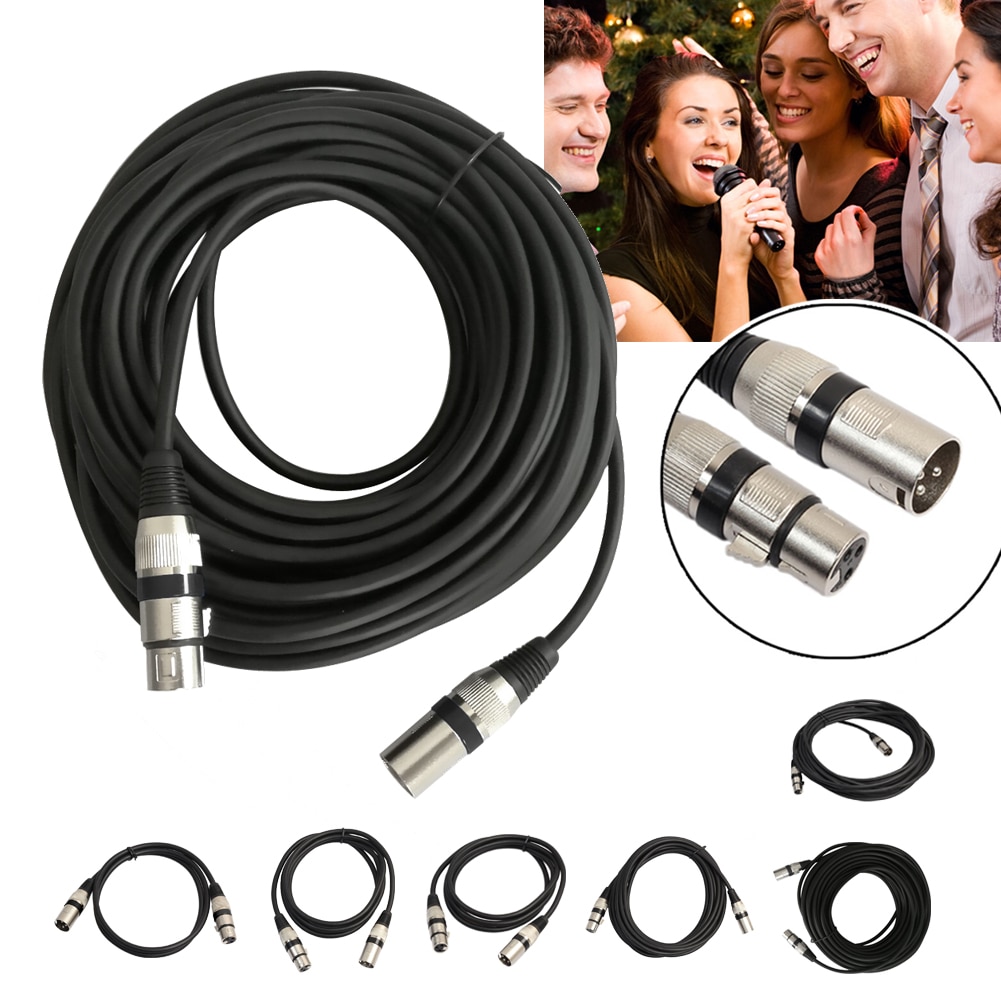 3 Pin XLR Cable Microphone Cable Audio Sound XLR Male to Female Extension  Cable Stereo Adapter 1m,1.8m,3m,5m,10m,15m,20M - DJ Drops and Jingles