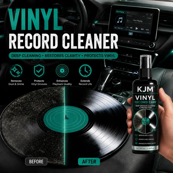 KJM Multi-Purpose Deep Cleaning Spray 100ML for Vinyl Record Dust Static Grime Removal & Auto Interior Tiny Crevice Dust Care